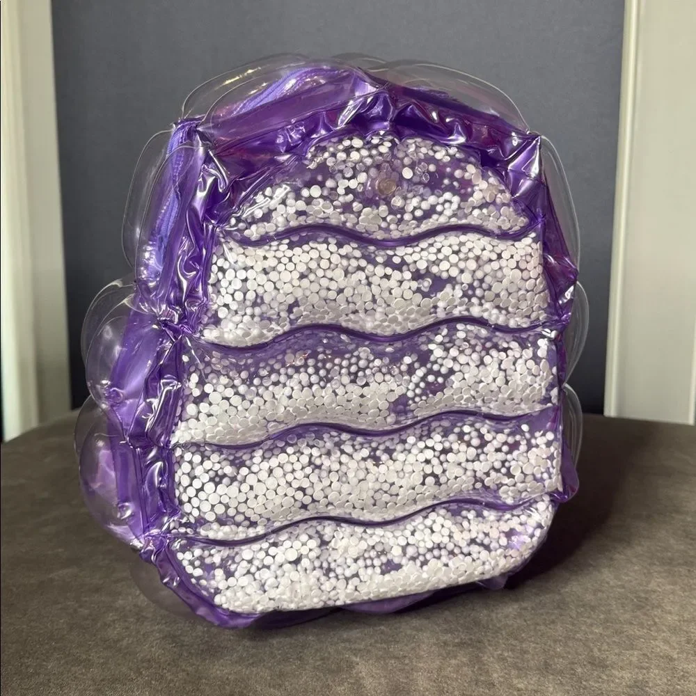 Purple Inflatable 90’s Retro Bubble BackPack Foam Ball One Size VINTAGE